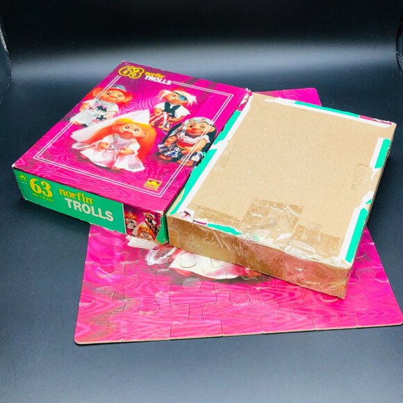 Vintage 1992 Norfin TROLLS Costume Party 63 piece Jigsaw Puzzle COMPLETE - Picture 11 of 11